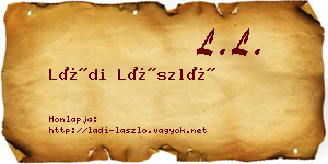 Ládi László névjegykártya