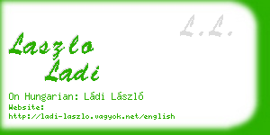 laszlo ladi business card